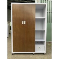 Tủ nhựa cửa kéo có hộc âm 180 x 120 x 45 màu trắng nâu