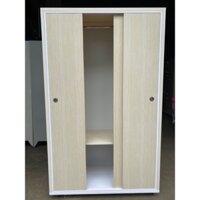 TỦ NHỰA CỬA LÙA 1M8X1M2 MÀU GIẢ GỖ - HÀNG SẲN TẠI NHÀ