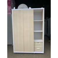 TỦ NHỰA CỬA LÙA 3 CÁNH ĐẸP SANG KEM SỒI