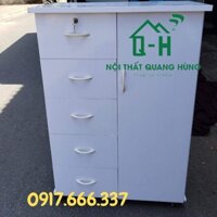 TỦ NHỰA ĐÀI LOAN 1 CÁNH 5 NGĂN KÉO MÀU TRẮNG