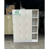 TỦ NHỰA ĐÀI LOAN 16 Ô - 12 CỬA MỞ CÓ KHÓA - TỦ LOCKER VĂN PHÒNG
