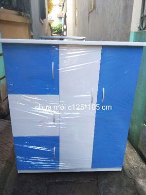 Tủ nhựa Đài Loan 2 cánh, 3 ngăn