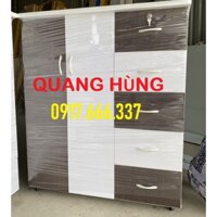 TỦ NHỰA ĐÀI LOAN 2 CÁNH 5 HỘC ĐỰNG QUẦN ÁO CHO BÉ- GIAO HÀNG MIỄN PHÍ