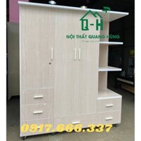 TỦ NHỰA ĐÀI LOAN 3 CÁNH 6 NGĂN 1M7X1M45X45CM  DÀNH CHO GIA ĐÌNH