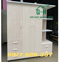 TỦ NHỰA ĐÀI LOAN 3 CÁNH 6 NGĂN KÉO CÓ KỆ 1M7X1M45X45CM - GIAO HÀNG HỎA TỐC TRONG NGÀY