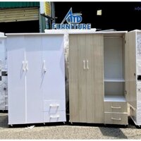 Tủ nhựa đài loan 3 cánh cao 1m8 ngang 1m2 nhiều màu- Tp Hcm, Đồng Nai, Bình Dương