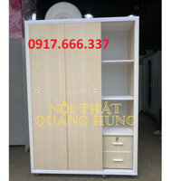 Tủ nhựa đài loan 3 cánh cửa lùa 1m7x1m2x45cm màu gỗ sồi trắng giá rẻ