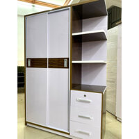 Tủ nhựa Đài Loan cửa lùa 3 ngăn kéo kèm kệ.