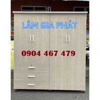 Tủ nhựa đài loan Lâm Gia Phát mẫu cửa lớn ngăn kéo rộng nhận hàng được kiểm tra