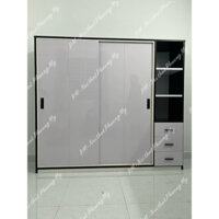 Tủ Nhựa Đài Loan. Tủ đựng quần áo 4 cánh lùa + 1 kệ. Ngang 2m x 1m8 x 45 [HCM - Bình Dương]