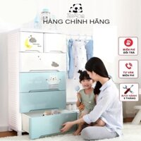 Tủ Nhựa Để Quần Áo Cho Em Bé Zozon , Tủ Đựng Đồ Trẻ Em Cao Cấp 5 Tầng 6 Ngăn Có Nhiều Ô, Thanh Treo Đồ Chắc Chắn An Toàn