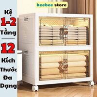 Tủ Nhựa Đựng Đồ Sang Trọng 8 Kích Thước, Tủ Đựng Đồ Có Bánh Xe 360 Thiết Kế Mới Nhất TUN040