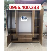 TỦ NHỰA ĐỰNG QUẦN ÁO 4 CÁNH MỞ TREO XẾP TIỆN LỢI SIZE LỚN 1M45X1M8 GIAO HỎA TỐC HCM