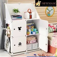 Tủ nhựa đựng quần áo đa năng 6 ngăn có ô xéo
