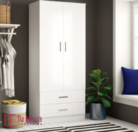Tủ nhựa đựng quần áo người lớn 2 cánh mở 2 ngăn TL118