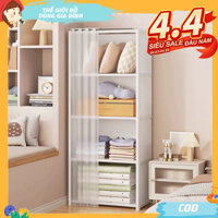 Tủ nhựa đựng quần áo Tủ Tổ Ong 10 Ô Có Rèm Kéo Chống Bụi decor Phòng Ngủ Tủ Kệ Treo Đồ Tủ Lắp Ráp