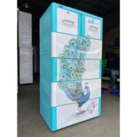 TỦ NHỰA DUY TÂN 5 TẦNG 6 NGĂN CAO CẤP MÀU XANH HCM