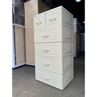 TỦ NHỰA DUY TÂN 5 TÂNG 6 NGĂN TRẮNG SỮA