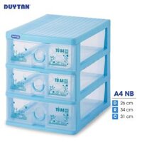 Tủ nhựa DUY TÂN A4 nắp bằng 3 ngăn 26 x 34.2 x 31 cm - 33434 - XANH DƯƠNG