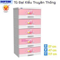 Tủ Nhựa Duy Tân Đại Kiểu 5 Ngăn ( Có Khóa )