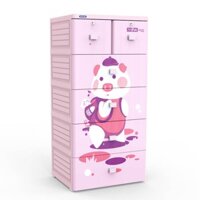 Tủ Nhựa Duy Tân Mina 5 Tầng 6 Ngăn HỒNG HEO CON MỚI _ GIAO NHANH 2H LIÊN HỆ SHOP