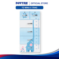 TỦ NHỰA DUY TÂN MINA 5 Tầng 6 ngăn có thước đo chiều cao cho bé. KT 60*48*124