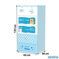 Tủ nhựa Duy Tân Mina 5 tầng (dương, chó và thỏ)