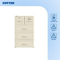 Tủ nhựa DUY TÂN Tabi 4 tầng 5 ngăn 60 x 48 x 100 cm - 41590 - Trắng vân gỗ