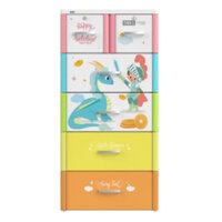 Tủ nhựa Duy Tân Tabi L 5 tầng Đa sắc Rồng và bé trai