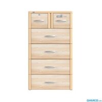 Tủ nhựa Duy Tân Tabi L 5 tầng - kem gỗ