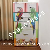 Tủ nhựa Duy Tân Tabi L 5 tầng Vẹt Xanh