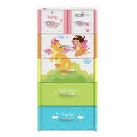 Tủ nhựa Duy Tân Tabi L 5 tầng màu đa sắc Rồng&bé gái