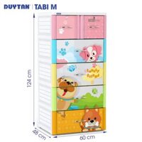 Tủ Nhựa DUY TÂN Tabi M 5 Tầng 6 Ngăn (60 x 48 x 124 cm) - 54682 - Giao màu ngẫu nhiên