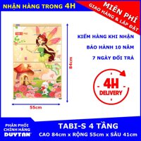 Tủ nhựa Duy Tân TABI-S 4 tầng (Cam) - Họa tiết ngẫu nhiên [bonus]