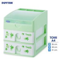 Tủ nhựa DUY TÂN Tomi A4 3 ngăn 26 x 34 x 31 cm - 32208 - XANH LÁ