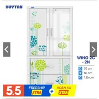 Tủ nhựa Duy Tân WING 2C - 2N - Nhiều hoa văn