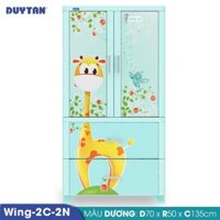 Tủ nhựa Duy Tân WING 2C - 2N có 2 cửa  và 2 ngăn chứa quần áo