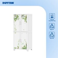 Tủ nhựa Duy Tân Wing 4C, 4 ngăn cửa treo quần áo tiện dụng - Trắng - Họa tiết ngẫu nhiên