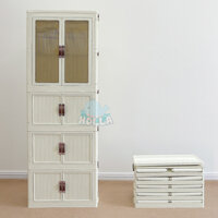 Tủ Nhựa Gấp Gọn Đựng Đồ Chơi Bỉm Sữa Holla 09215 4 Tầng Có Bánh Xe Đa Năng Cho Bé