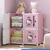 Tủ nhựa ghép 4 ô - tủ đựng đồ đa năng