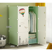 Tủ Nhựa Ghép 6 Ngăn Nhiều Lựa Chọn, Đủ Ngăn Tủ Tặng Thanh Treo