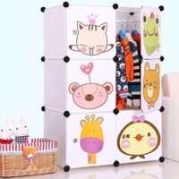 Tủ nhựa ghép tủ nhựa đựng quần áo đa năng đủ ngăn 6 ô