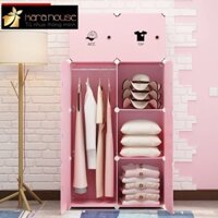Tủ nhựa ghép- tủ quần áo- tủ 8 ô. Tặng kèm 1 treo đồ.