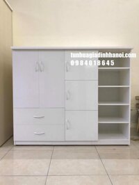 Tủ nhựa Giả Gỗ Trắng C026