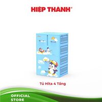 Tủ Nhựa Hita 4 Tầng Họa Tiết Chim Cánh Cụt Nhựa Hiệp Thành