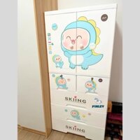 TỦ nhựa Khủng Long đựng quần áo người lớn  và trẻ  em