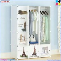 Tủ nhựa lắp ghép 12 ô size lớn mẫu 2019