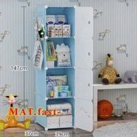 Tủ nhựa lắp ghép 4 ngăn thông minh lắp ráp linh hoạt đứng, ngang, ô vuông tùy mục đích sử dụng