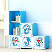 Tủ nhựa lắp ghép chứa đựng quần áo hình doremon