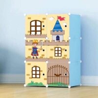 💥Tủ nhựa lắp ghép- tủ kệ quần áo- tủ 6 ô, tặng 1 treo quần áo